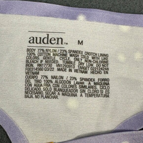 Lot Of 5 Auden Womens Size Med 8-10 Thong Bonded Edge Purple White Polka Dot New - Picture 6 of 10